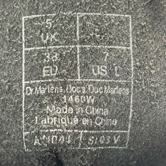 Dr Martens 1460 Nappa Leather Lug Sole Lace-Up Combat Boots Black Size 7 - Picture 8 of 8